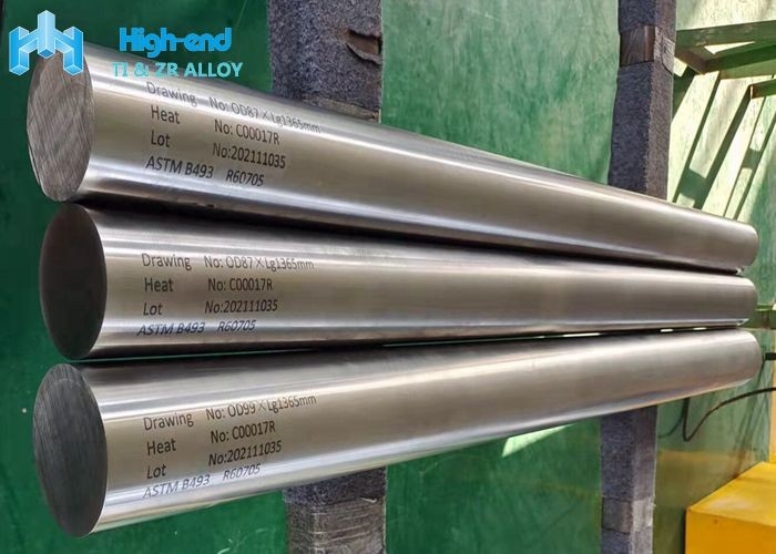 Forged Alloy Zirconium Round Bar ASTM B550 R60705